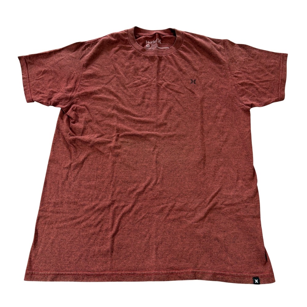 Hurley T Shirt Mens Medium Red Premium Fit Logo Surf Skate Casual Tee